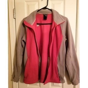 Pink and Gray Northface Jacket